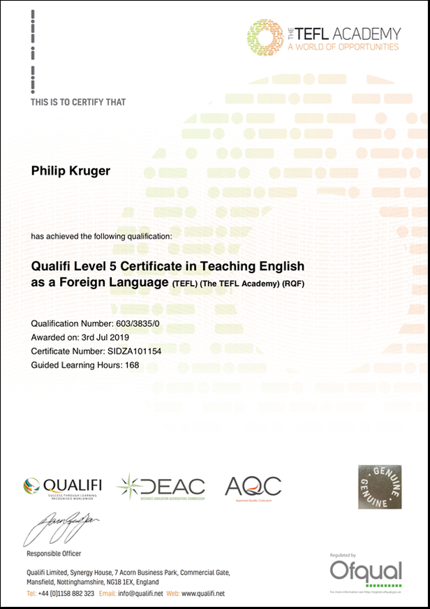 TEFL Certificate